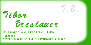 tibor breslauer business card